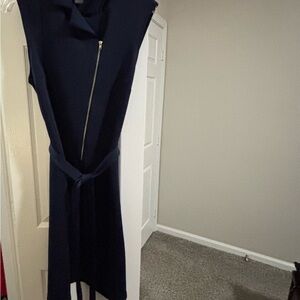 Enfocus Studio Black Sheath Midi Dress Cowl Neck